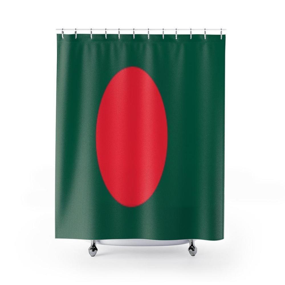 Bangladesh Flag Stylish Design 71" x 74" Elegant Waterproof Shower Curtain for a